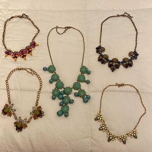 Lot of 5 JCrew statement necklaces